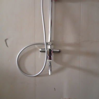 🚧 DUCHA MEZCLADORA DE DOS TIROS CON COLUMNA PLATEADA MARCA S.P.C 🚧 - 3/9