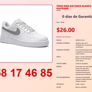 TENIS NIKE AIR FORCE BLANCO Y PLATEADO - Img 54839264