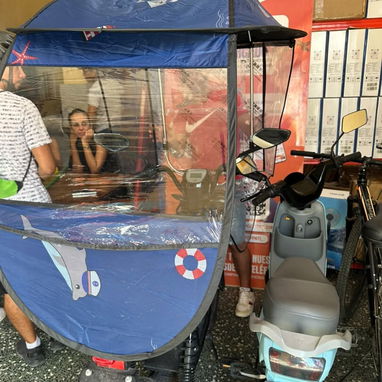 Toldo para Moto Azul Marino - 3/3