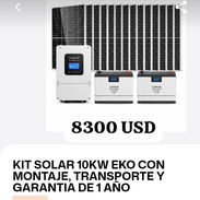 Kit solar EKo 10 Kw con transporte y montaje garantía 1 año - Img 55562185