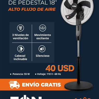 Ventilador, pared, pedestal, de mesa y recargables - 4/10