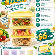 SET DE 3 RECIPIENTES FRESH, VARIEDAD DE COLORES, FACTURA. ÚTILES DEL HOGAR, ELECTRODOMÉSTICOS, ETC - Img 57578690