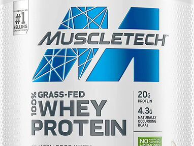 ✅  Proteina Muscletech Grass Fed 23 Serv Sin hormonas d crecimiento, sin OMG, sin gluten 35$ - Img 44759724