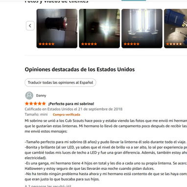 Linterna LED para emergencias + 3 pilas incluidas - Img 117428177