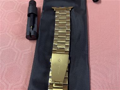 Manilla de acero eslabón tradicional + protector (ambos dorado) para Apple Watch!! - Img 67427617