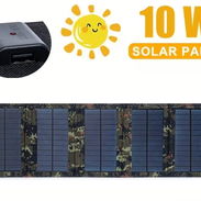 Cargador de panel solar portátil y plegable de 10 W, diseñado principalmente para actividades al aire libre como campame - Img 57751977