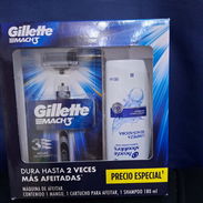 Estuche de maquina de afeitar guillette Mach3 con Shampoo. - Img 53171263