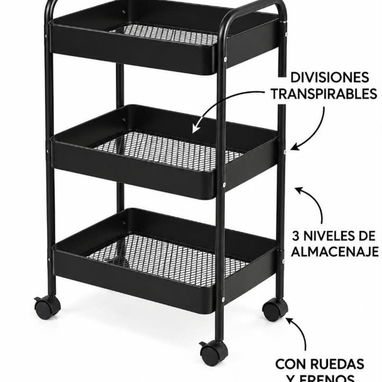 Carrito auxiliarVerde azul 🩵 Rosa 🩷  Blanco 🤍  Negro 🖤 - 2/2