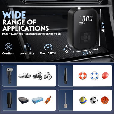 Inflador-Medidor electrico inalambrico para Autos, Motos, bicicletas y otros, se carga por USB. Nuevo en su Caja! - Img 116635927