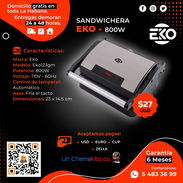 🍞 SANDWICHERA # 1 🍞 SÁNDWICHERA EKO 800W CALIDAD. ENTREGA GRATIS FACTURA Y GARANTÍA. TL 54833699 - Img 52917861