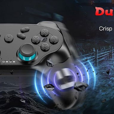 Nonbliep paquete de 2 mandos inalámbricos para Nintendo Switch 2/1 Lite/OLED y PC, con función turbo, eje giroscópico, d - 2/7