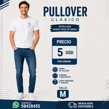 Pullover para hombre está hecha con hilos frescos que son transpirables, cómodos, suaves, frescos, agradables al tacto, - Img 125105013