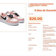 Nike Air Force Rosado con Blanco y Negro: Diseño con Placa Metálica $26 VPT#-0323 - Img 55667333