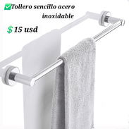 Toalleros sencillos y dobles y portapapeles para el baño - Img 57389621