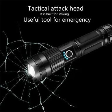 🔦 Linterna LED Recargable de Alta Potencia 💥 5 Modos | Zoom Ajustable | USB | Resistente al Agua | Camping, Emergencia - Img 106928006