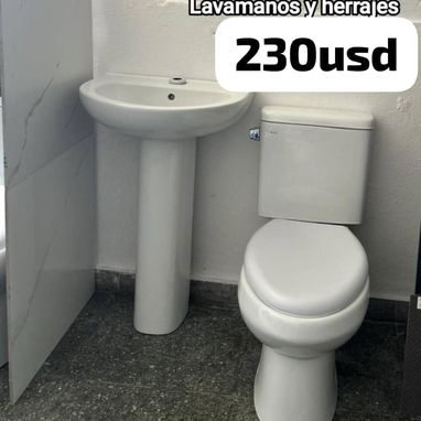Juegos de baño  con lavamanos y herrajes. Con domicilio incluido dependiendo del lugar. Interesados al PV 58 62 17 00 - 2/2