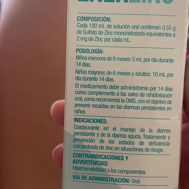 Sulfato d’zinc suspensión o jarabe - 2/2