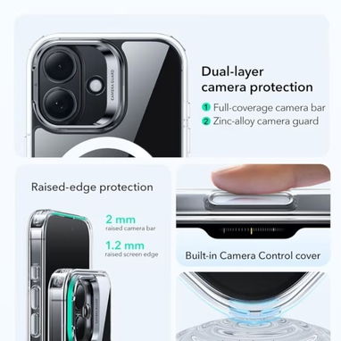 🍀Funda para iPhone 17 con Soporte Integrado y MagSafe – Clear🍀 - Img 123544836