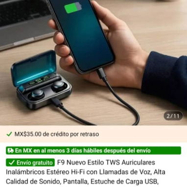 Audifonos inalambricos sirve para cargar el movilpor favor hay que llamar no hay corriente - Img 120322587