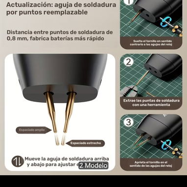 Mini Soldador de Puntos Portátil para Baterías y Electrónica - 7/10