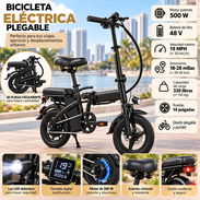 🚲 Bicicleta eléctrica plegable de 14 pulgadas. ENTREGA GRATIS - Img 57991256