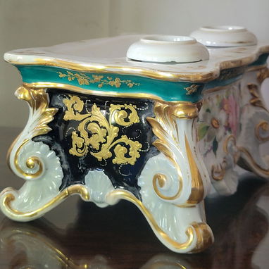 Tintero Antiguo de Porcelana "Vieux Paris" - Tel: 5358 0956 - Vedado - 3/6