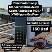 Panel Solar Longi Monocristalino 225w + Cable Adaptador MC4/ XT60i para Ecoflow, Garantía 1 mes, Entrega por costo adici - Img 57700901