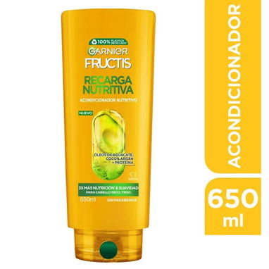 Shampoo y acondicionador Garnier Fructis Recarga Nutritiva 650ml - Img 122477385