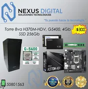 !!💻!! Torre de 8va Gen. H370M-HDV, Pentium G5400, 4Gb, SSD 256Gb, Todo NUEVO en caja !!💻!! - Img 49371015
