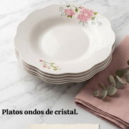 Platos ondos de cerámica con diseño fino 5 platos por 4.5 usd - Img 58192891