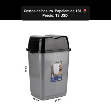 Cestos de basura de 10 litros, 11 litros, 15 litros y 18 litros - 2/4