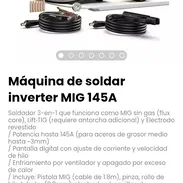 Máquina de soldar inverter MIG 145A. / Pantalla digital con ajuste de corriente y velocidad de hilo - Img 54243288