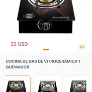 Cocina gas vitrocerámica una hornilla - Img 55342137