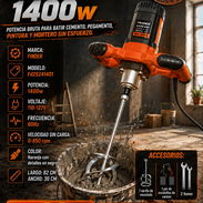 🔩MEZCLADORA🔩 ELÉCTRICA FINDER 1400W - 110V. MENSAJERÍA CON FACTURA Y GARANTÍA. 📲 54833699 - Img 55944432