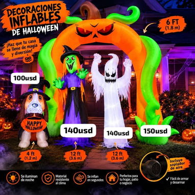 ‼️Variedades de Articulos de Halloween para decorar tu hogar o negocios:Inflables,mascaras,sets inflables,etc...‼️ - 8/8