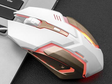 Mouse Gamer iMICE V6 de 6 botones, luces RGB y cable enmallado. Color blanco solamente....Ver fotos....59201354 - Img main-image