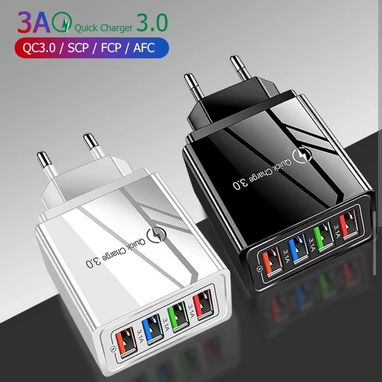 Cargador múltipuertos de 4 USB, carga rápida - Img 125223370