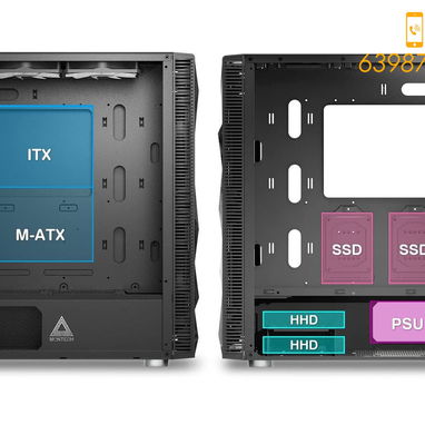 🚨🚨-63987670-Chasis Gaming Montech X3 + 3 fanes RGB de 120mm y 3 fanes RGB de 140mm, NUEVO en caja🚨🚨 - Img 108921742