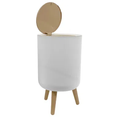 Cubo de basura con tapa con botón pulsador - Img 122160018