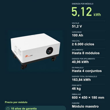 🔋 Baterías de litio Felicity Solar y FelicityESS | 3,6 a 16 kWh y módulos solares ☀️ - 9/10