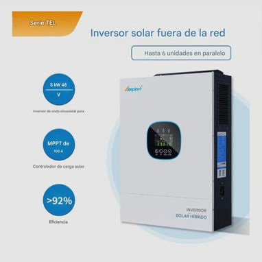 Inversor solar híbrido AMPINVT TEL de5000W,48 Va 120 Vcon MPPT 100 A - 2/3