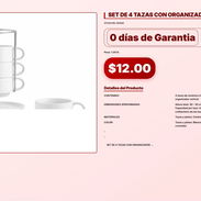 SET DE 4 TAZAS CON ORGANIZADOR VERTICAL . - Img 57103733