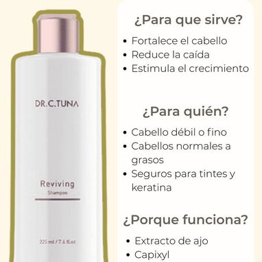 Champú y Mascarilla Capilar Reviving de FARMASI.Para cabello frágil y caída de cabello. - Img 125505878