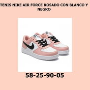 TENIS NIKE AIR FORCE ROSADO CON BLANCO Y NEGRO - Img 55729470