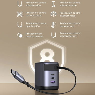 CARGADOR 100W UGREEN NEXODE ORIGINAL | USADO | CABLE RETRÁCTIL | Centro Habana 55 - 3/10