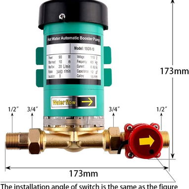 Bomba presurizadora automática para Agua fria ocaliente, especial para calentadores. 220volt - Img 119703179