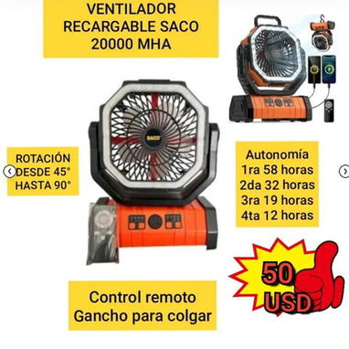 Ventilador recargable - Img 112526265