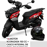 *🏍MOTOR ACORAZADA 150 CC + CASCO INTEGRAL DE FIBRA DE CARBONO* *Precio: 1990 USD* Garantía: 3 MESES DE GARANTÍA O 3000K - Img 55727994