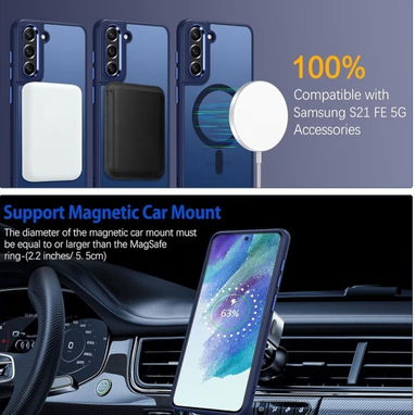☎️53544655 🛵 Entrega Disponible ⭐Funda Magnética para Samsung Galaxy S21 FE 5G – Blue ⭐ - Img 123716297