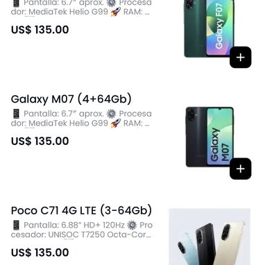 Celulares en tienda fisica - 2/2